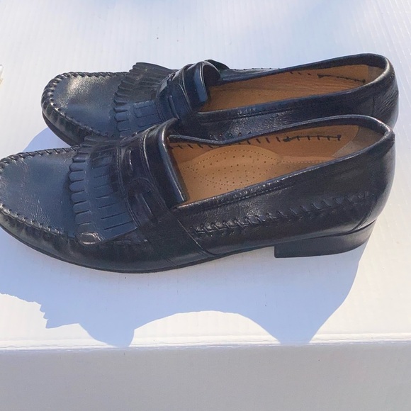 ♦️ FLORSHEIM Men's  Shoes Leather India  Moc Toe Loafer no Tassel Size 8 1/2 D - Picture 4 of 6